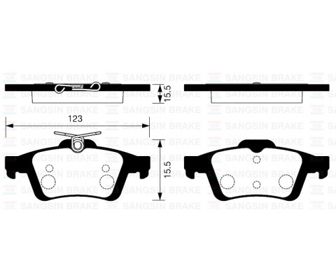 ARKA FREN BALATA MAZDA 3 BK 03-09 / RENAULT LAGUNA III 07- / OPEL VECTRA C 02- / CITROEN C5 08- / PEUGEOT 508 10- / FORD FOCUS II. C-MAX 04- CONNECT 02- / VOLVO S40 II 04- / SAAB 9-3 02-