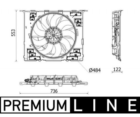 KOMPLE FAN 400 W 12 V BMW B58 B48 G30 G31 G32 17 20 G11 G12 15 20 PREMIUM LINE