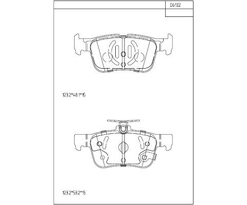 ARKA FREN BALATA HONDA CIVIC 1.6L FC5 sedan 4 kapı sedan benzinli 16- / CR-V 2.0L K20 02-06 / FORD TRANSIT CONNECT 1.5L 1.6L 15- / KUGA 1.5L 1.6L 2.0L 13- / FOCUS 1.5L 1.6L 2.0L 14-