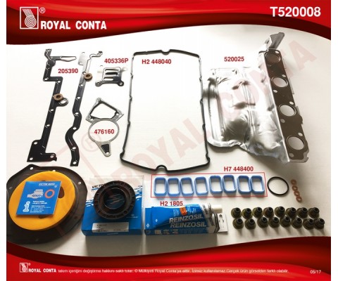 MOTOR TAKIM CONTA REINZ KEÇELİ S.LASTİKLİ C. SKCSİZ TRANSIT V.347 2.2 06 11 BOXER-JUMPER-DUCATO 2.2HDI 06