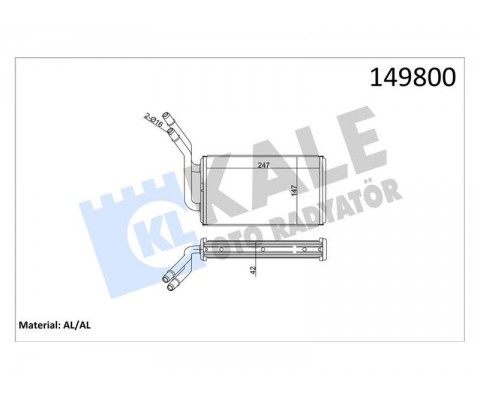 KALORIFER RADYATORU TRANSIT TURBO 96 99 TRANSIT V184 2.0TDCI 2.4TDCI 01 06 2 SIRA ALB