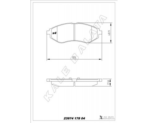 ÖN FREN BALATASI CHEVROLET AVEO 05 KALOS 02