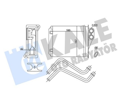 KALORIFER RADYATORU ARKA MERCEDES SPRINTER B906 06 . VW CRAFTER 30-35-50 06