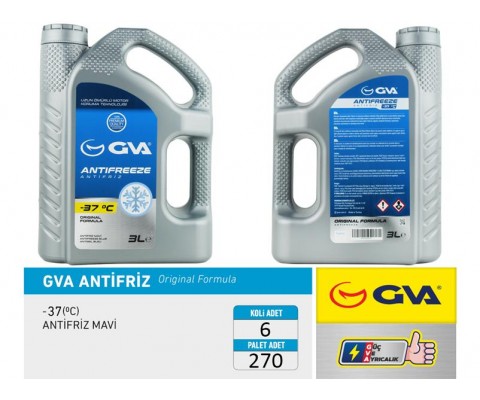 ANTİFRİZ 3 LT -37 C MAVİ Koli 6 Ad