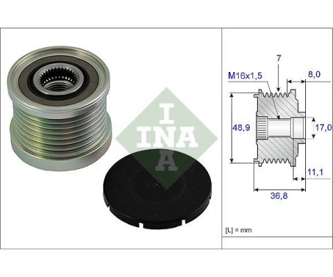 ALTERNATÖR KASNAĞI RULMANI LGN II 01- -MGN II-III 08- -TRAFIC II 06- -MASTER II 06- 1.9DCI