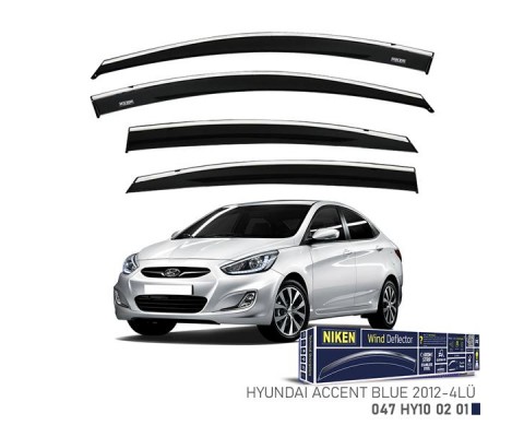 KROMLU CAM RÜZGARLIĞI HYUNDAI ACCENT BLUE 2012- 4LÜ