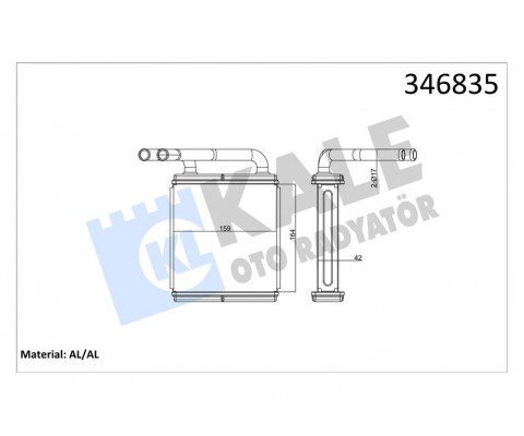 KALORİFER RADYATÖRÜ HYUNDAI H100 2.5L D4BA PANELVAN 94-00 - ALEMİNYUM