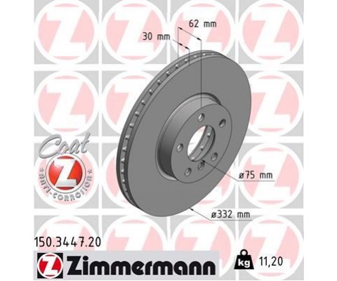 FREN DISKI ON 332mm BMW E70 F15 E71 F16