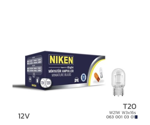 NIKEN T20 DİPSIZ AMPUL 93 W21W W3x16s 12V 10LU