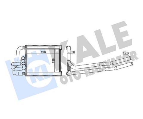 KALORİFER RADYATÖRÜ HYUNDAI i20 1.4L D4FC CRDi dizel 08-10 - ALEMİNYUM