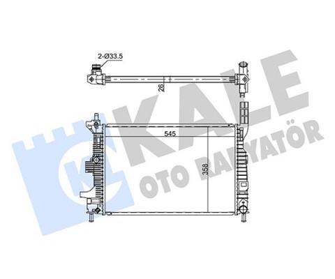 MOTOR SU RADYATORU FOCUS III 1.5TDCI 1.6TDCI 95PS 115PS 12 YENI CONNECT 14 1.5TDCI 1.6 TDCI OLCU 545 358 26