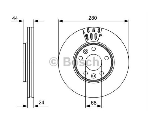 ÖN FREN DİSKİ MEGANE III 09 FLUENCE 09 DUSTER 10 EXPRESS 21 JUKE F16 19 1.5 dCi 280x24x5DL 1.0TCe 1.6-2.0-1.5 dCi