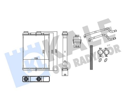 KALORİFER RADYATÖRÜ NISSAN QASHQAI 1.6L R9M Dci J11 14- 1.2L HRA2DDT DIG-T J11 14- 1.5L K9K J11 6 vites 14- - ALEMİNYUM