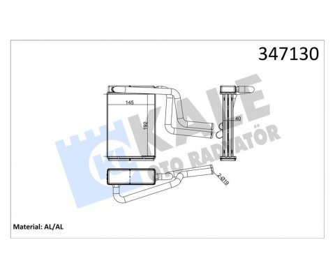 KALORİFER RADYATÖRÜ MONDEO I-II-III 93 01 195x148x42 BRAZİNG