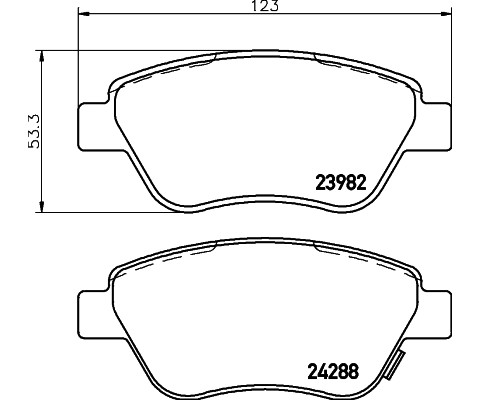 ÖN FREN BALATA OPEL CORSA D 1.0L 1.2L 1.3L CDTI 1.4L KÜÇÜK TİP 06- / ADAM 14- / FIAT DOBLO 05-1 0 / PANDA 04-10