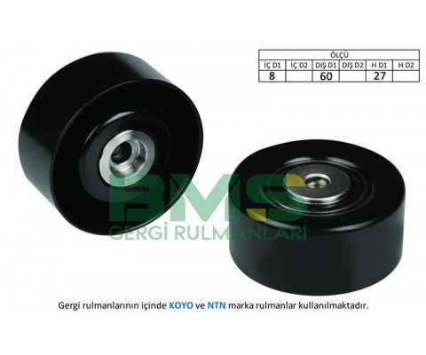 ALTERNATÖR GERGİ RULMANI PARTNER-P206-306-JUMPY1.9D -P307 1.4 16V-1.6 16V-C2 1.4-1.6-C3 1.4i-1.4 16V