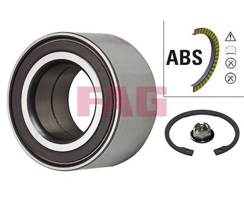 ÖN TEKER RULMANI FIESTA V 01 FOCUS 98 04 FUSION 02 12 COURIER 14 KA III 16 ECOSPORT 13 MAZDA 2 07 15 KIT ABS LI 38.993x72x37 BAH-0106DX