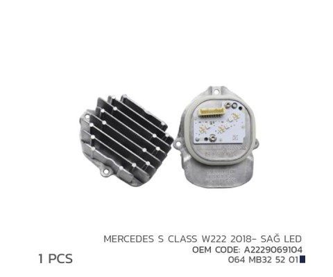 MERCEDES S CLASS W222 2018-SAĞ LED MOD A2229069104