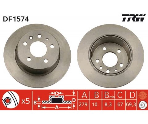 FREN DISKI ARKA MERCEDES W115 C123 S123 W116 W126 W123