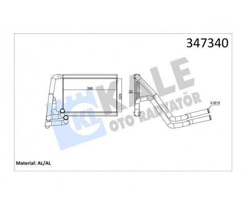KALORİFER RADYATÖRÜ HYUNDAI İX35. TUCSON 1.6L G4FD GDİ 11-15 2.0L D4HA CRDİ 10-15 / KIA SPORTAGE 1.6 L G4FJ T-GDI 11-15 2.0L D4HA CRDİ 10-15 - ALEMİNYUM