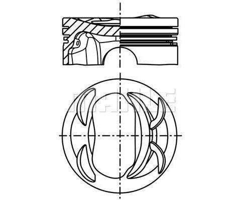 028PI00117000 PISTON SEGMAN 76.51MM STD GOLF 5-6-JETTA 3-4-PASSAT-1.4TSI-FSI BLG BMY CAVA CTHA 05