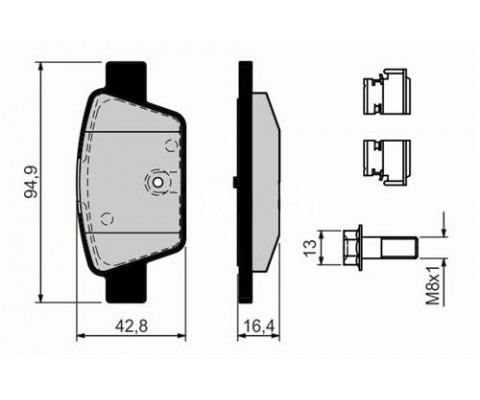ARKA FREN BALATASI FIAT STILO 02 LINEA 07 BRAVO II 07 14 ALFA ROMEO MİTO 08 MULTIPLA 99