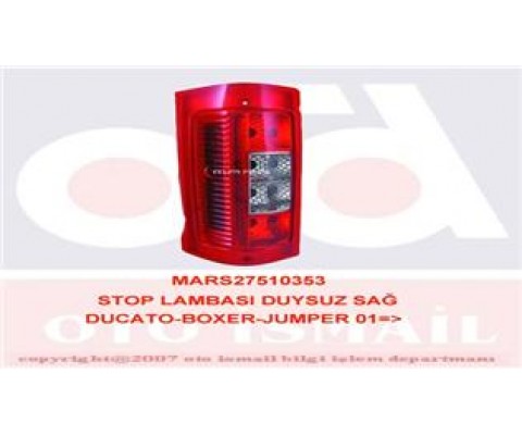 ARKA SAĞ STOP LAMBASI FIAT DUCATO 01 PEUGEOT BOXER 01 CITROEN JUMPER 01