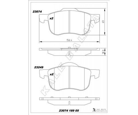 ÖN BALATA VOLVO S60 00-10 S80 98-06 V70 97-07 XC70 00-07 S70 97-00