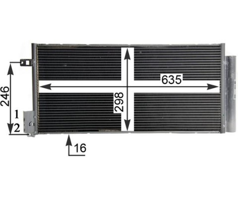KLIMA RADYATORU OPEL CORSA D-COMBO 06 FIAT GRANDE PUNTO-BRAVO II-LINEA 1.3-1.7 CDTI-MTJ 1.6T 625x295x16