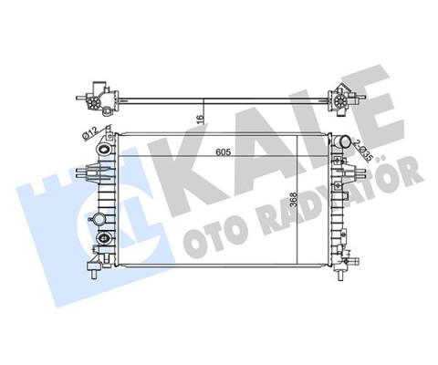RADYATÖR BRAZİNG ASTRA H 1.2-1.4-1.8-ZAFIRA B 1.6 AC KLİMASIZ MEK 600x368x26