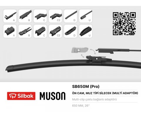 SİLECEK SÜPÜRGESİ MUZ TİPİ GRAFİTLİ 650mm 6 APARATLI