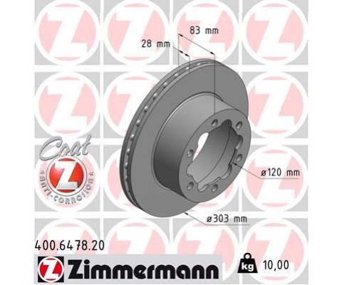 FREN DISKI ARKA MERCEDES SPRINTER B906 B907 . VW CRAFTER 30-35-50 CIFT TEKER