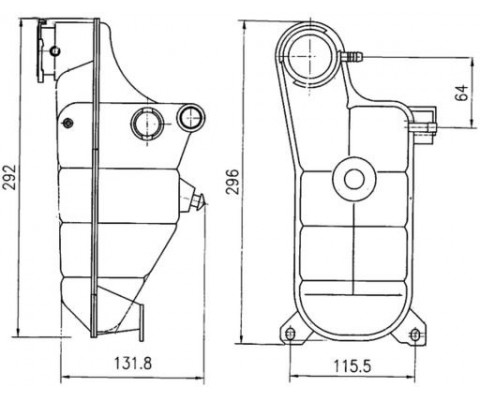 RADYATOR YEDEK SU DEPOSU MERCEDES W201 W124 S124