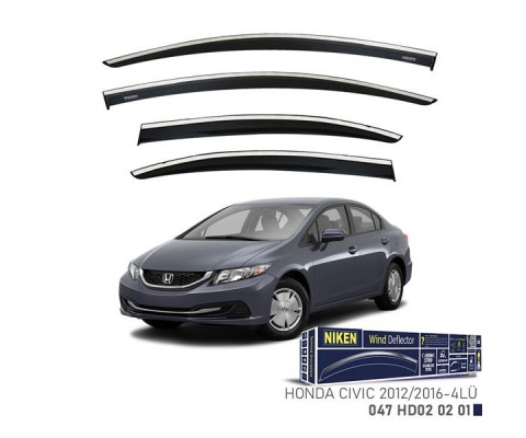 KROMLU CAM RÜZGARLIĞI HONDA CIVIC 2012-2016 4LÜ