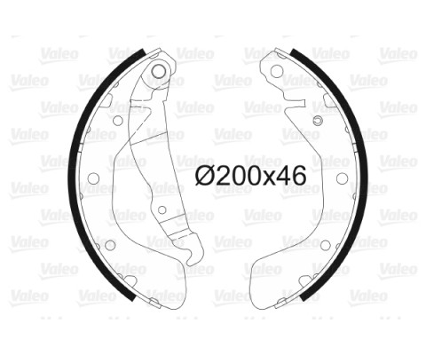 ARKA PABUÇ BALATA CORSA C 00-09 VECTRA A 93-95 ASTRA F 91-98 LACETTI 05 NUBIRA 03 200x46