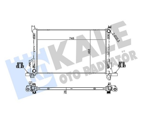 RADYATÖR BRAZING FIAT TALENTO-NISSAN NV300-OPEL VIVARO-RENAULT TRAFIC III-VAUXHALL VIVARO RADYATÖR