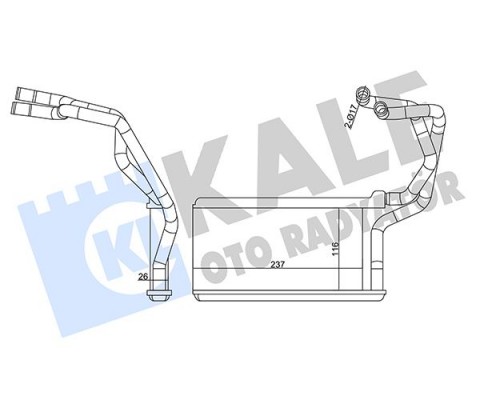 KALORİFER RADYATÖRÜ MITSUBISHI L200 2.5L 4D56T DI-D CR 4X2 4X4 KA4T KB4T 07-14 - ALEMİNYUM