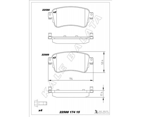 ARKA FREN BALATASI ZAFIRA LIFE 19 VIVARO C 19 JUMPY III 16 EXPERT 16 TOYOTA PROACE 16 290 mm