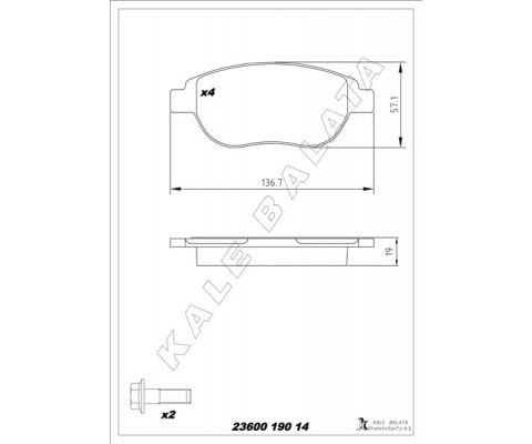 ÖN BALATA P207 06 P307 00 DOBLO 01 PARTNER 03 BERLINGO 00 C3 02 C4 04 XSARA 00