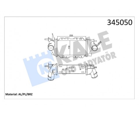 TURBO RADYATÖRÜ INTERCOOLER VECTRA 2.0-2.2 DTİ MEK AL/PL/BRZ