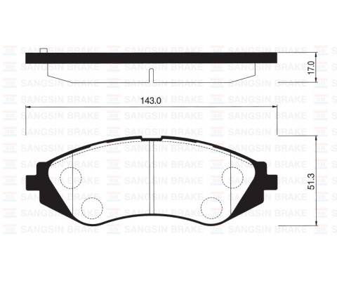 ÖN FREN BALATASI LACETTI 1.4-1.6-1.8 2.0D 04 NUBIRA 1.4-1.6-1.8 2.0D 04