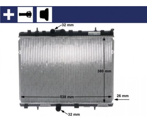 RADYATÖR C3 02 C2 03 207 07 1.4-1.6 16V-1.6HDI AC MEK AL/PL/BRZ 378x548x26