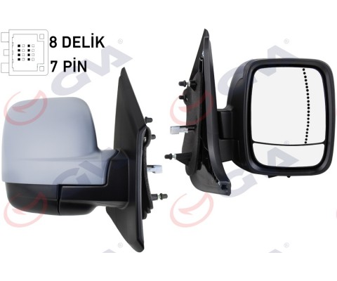 DIŞ DİKİZ AYNASI SAĞ TRAFIC-VİVARO 14 ELEKTRİKLİ ISITMALI SENSÖRLÜ ASTARLI ASFERİK 6 FİŞ VM-976EHPSAR