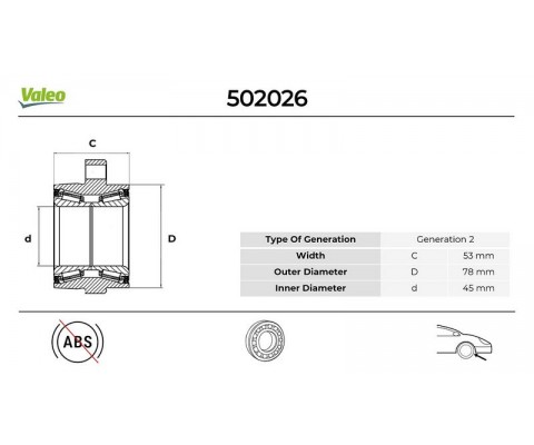 ÖN TEKER BİLYASI PORYALI TRANSIT V184 00 06 ABS LI 45x115x53 BTF1125B