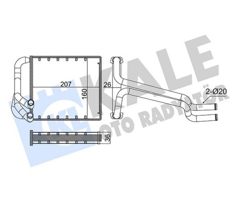 KALORİFER RADYATÖRÜ HYUNDAI ELANTRA 1.6L G4FG 11-14 - ALEMİNYUM