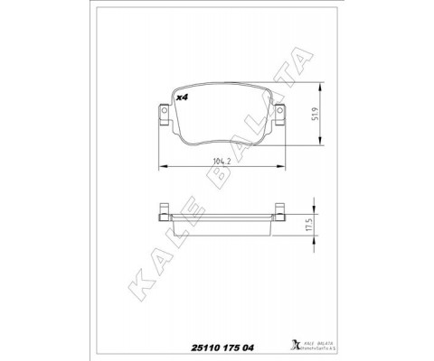 ARKA BALATA VW CADDY IV 2.0TDI 15 CUUF-DFSF 104.1x17.2x51.6