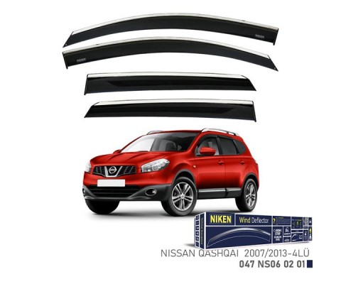 KROMLU CAM RÜZGARLIĞI NISSAN QASHQAI 2007-2013 4LÜ