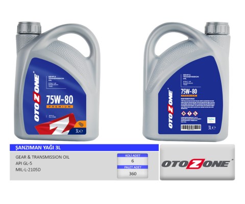 ŞANZIMAN YAĞI 75W-80 3LİTRE GL-5