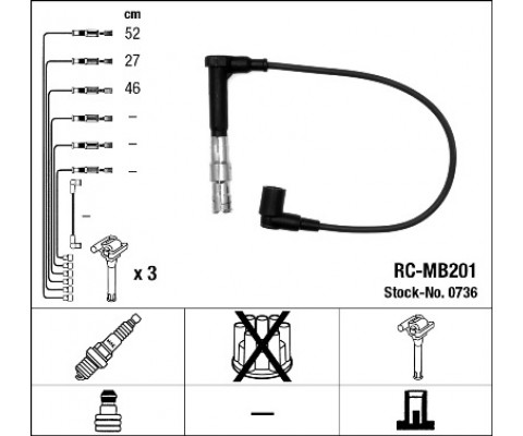 ATESLEME KABLOSU SETI MERCEDES M104 W124 S124 C124 W202 W210 W463 W140 3 LU