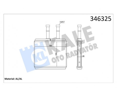 KALORİFER RADYATÖRÜ CHEVROLET AVEO 06- / KALOS 05- - ALEMİNYUM